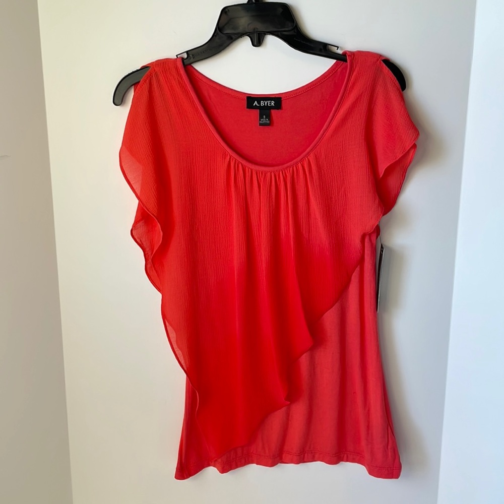 A. Byer Women's Tank with overlay Tank Top NWT  Size Small